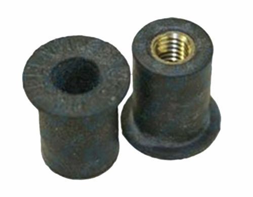 25 M6-1.0 Well Nuts, 1/2" Hole, .630 Length