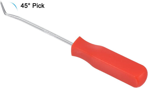 PATIKIL O-Ring 45 Degree Pick, 142mm Oil Seal Gasket Precision Screwdriver Puller Remover Tool, Red