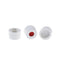 HPLC LC 8-425 Screw Thread Vial Caps, 8 mm, PTFE/Silicone Septa, White, Polypropylene, 100 pcs/pk