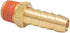 2 Pack Brass Air Hose Barb Fittings Adapter Set, 3/8" Barb to 1/4" NPT Male Pipe