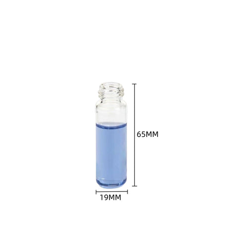 QOAEZK12ML Sample Vials, 3 Dram Clear Borosilicate Glass Storage Bottles, Pack of 100 with PE Liners