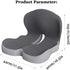 Kurbetts Orthopedic Cushion,Ergonomic Memory Foam L-Shaped Integrated Seat Cushions with Adjustable Strap,Ultra