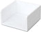 White Acrylic Sticky Notes Holder, Cute 3x3 In Notepad Cube Organizer for Home Office Desk Accessories