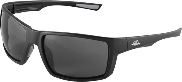 Bullhead Safety Eyewear BH2663AF - Matte Black Frame, Smoke Anti-Fog Lens, Gray Tpr Nose Piece