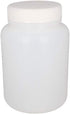 Othmro 3Pcs 500ml Plastic Lab Cylindrical Chemical Reagent Bottle, Wide Mouth for Liquid Storage