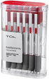 TUL BP3 Ballpoint Pen, Retractable, Medium Point, 1.0 mm, Silver Barrel, Red Ink, Pack of 12