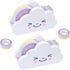 LUOZZY 2 PCS Cloud Tape Dispenser, Cartoon Desktop Tape Cutter with Rainbow Tape Roll Holder for Home Office