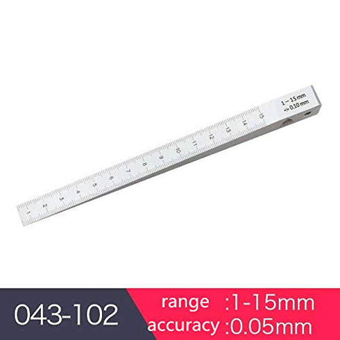 Taper Gauge Gap Gage Welding Wedge Feeler Gauge, Gap Hole Measure Tool, 1-15mm