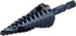 Klein Tools QRST14 Step Drill Bit, Quick Release, Spiral Double-Fluted, 3/16 to 7/8-Inch, Hex Shank, Cut Steel
