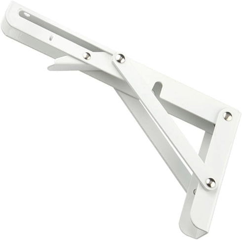 12-inch Triangular Stainless Steel Shelf Bracket Foldable Wall-Mounted Support for Table and