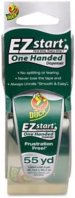 E-Z Start Premium Packaging Tape w/Dispenser, 1.88'' x 55.5yds by Duck