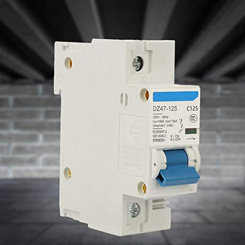 YWBL-WH Circuit Breaker DZ47-125 1P Current 30mA Leakage Air Switch, 0.1S 7.5KA (125A)