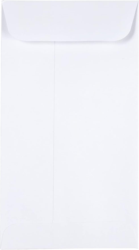 JAM PAPER #6 Coin Business Envelopes - 3 3/8 x 6 - White - 50/Pack with Peel and Seal Closure