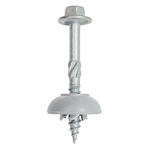 Polycarbonate Skylight Screws #12×2", Hex Flange Head Self-Tapping Screws for Timber, 50pcs