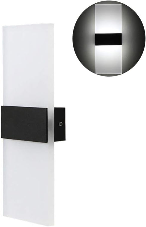 Mobestech LED Wall Light Modern Acrylic Wall Sconce Rectangle Wall Lamp for Bedroom Living Room Stairway Hotel Hallway