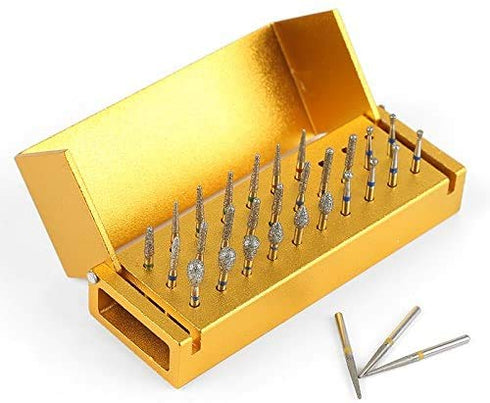 High Speed Diamond Bur Set with Aluminium Alloy Shelf