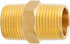 Brass Hex Nipple, 1/8" Male x 1/8" Male NPT, 2 Pack for Plumbing and Fittings