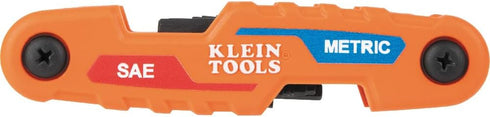 Cmpct Folding Hex Key Set 12-Key SAE Metric Sizes by Klein Tools