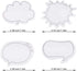 Fun White Thought Bubble Sticky Notes - Thought Cloud Sticker Notes Self-Stick Memo Pads Set for Kids Office