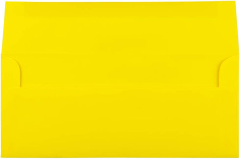 JAM PAPER #10 Business Colored Envelopes - 4 1/8 x 9 1/2 - Yellow Recycled - 50/Pack by JAM Paper