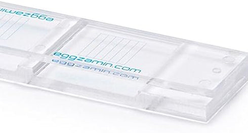McMaster Method Microscope Slide - FEC (Fecal Egg Count) Double Chamber Slide for Parasite Testing