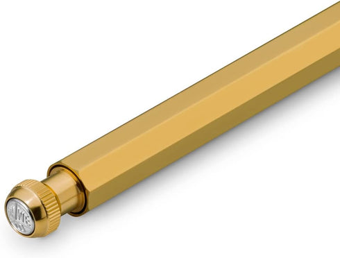 Kaweco Special Mechanical Pencil, 0.5 mm Brass Lead Pencil, Refillable with Eraser, 14 cm Push Lead Pencil