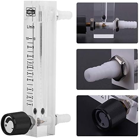 Gas Flowmeter, 1-10LPM Meter with Control Valve for Oxygen Air Gas