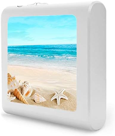 Dimmable Art Plates Plug in LED Night Light with Dusk to Dawn Auto Sensor, Adjustable Brightness, Warm Light, Auto