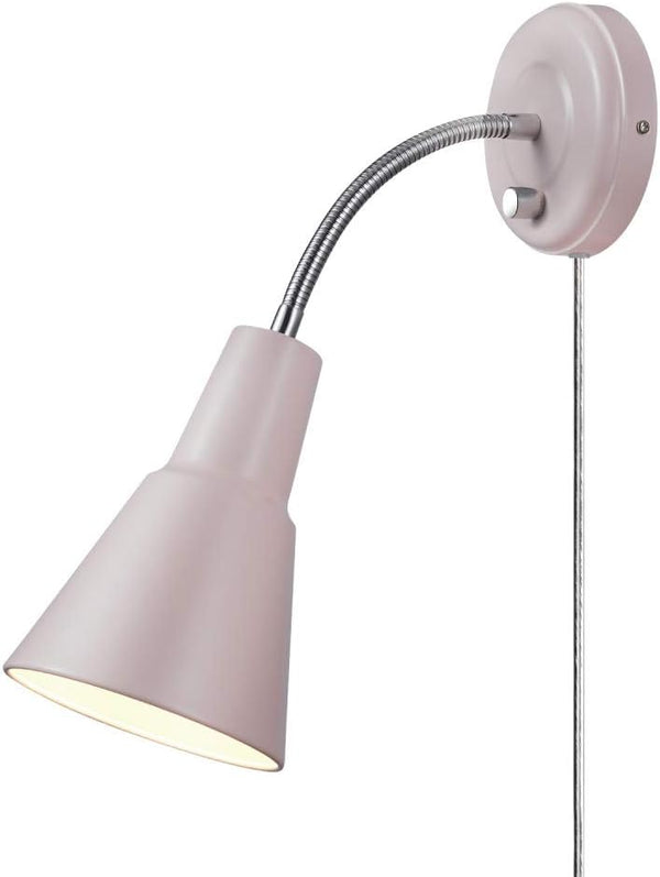 Globe Electric 13064 Sophie 1-Light Plug-in or Hardwire Wall Sconce, Chrome Gooseneck,