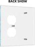 ELTIVNOS 2 Size(4.6x4.5in) Spa Theme,Outlet Covers Gang Wall Plates,Massage Stones with Flower on The Waters,Light
