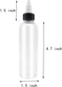 6 Pcs Dispensing Bottles, 4oz Plastic Boston Squeeze Bottles with Twist Top Cap by XYSMZM