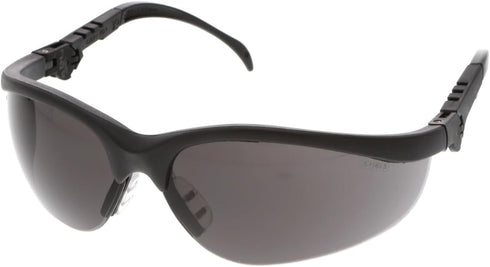 MCR Safety KD312 Glasses with Gray Lenses, UV Protection, Scratch Resistant Coating, 1 Pair