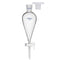 Conical Separatory Funnel, 250 ml Heavy Wall Borosilicate Glass with 24/29 Joints and PTFE Stopcock