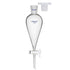 Conical Separatory Funnel, 250 ml Heavy Wall Borosilicate Glass with 24/29 Joints and PTFE Stopcock
