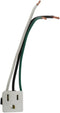 Leviton 15A, 125V, Snap-In Receptacle, Grounding, White