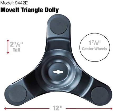 9442 12-Inch 300-lb Shepherd Hardware Move-It Steel Tri-Dolly, Load Capacity, Black
