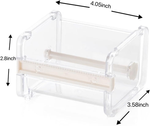 Transparent Washi Packaging Tape Dispenser, Multi Tape Holder Organizer, DIY Sticker Roll Tape Cutter