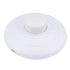 uxcell Inline Foot Pedal Push Button Switch - Round Lamp Light Foot Control ON-OFF Foot Switch (White)