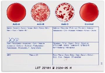 Eldoncard Blood Typing Kit, 5 Test Pack for Accurate Instant Home Testing of Blood Type