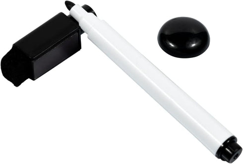 JAM PAPER Magnetic Dry Erase Foam Boards, 8 x 12 with Black Board Marker, Black Border, Sold Individually