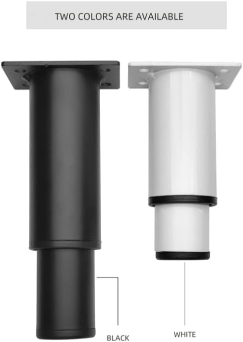ZongSy 4.72 inch 1000kg 4-Piece Heavy-Duty Hairpin Furniture Leg, Adjustable Height, Suitable for TV Stand, Table Leg