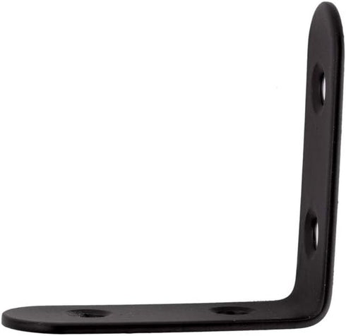 8 Pack 2 Corner Bracket Shelf Bracket,Heavy Duty Black Stainless Steel L Corner Brace,Right Joint Angle Brackets