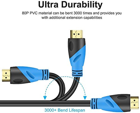 4K 30 2.0,18Gbps) 4K@60HZ 2K 1080P 3D PS4/PS5 ect(9m) HDMI FT Cable (HDMI Ultra High Speed Gold Plated