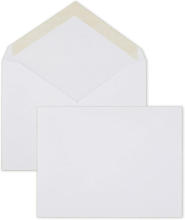 Mead A2 Invitation Envelopes, 4-3/8" x 5-3/4", Gummed Closure, White Woven Premium 24-lb Paper, 100 Count (CO198)