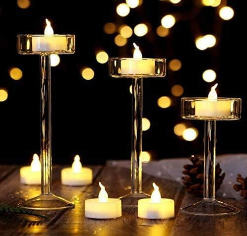 Battery Tea Lights - 24 Pack LED Tea Lights Candles, Realistic and Bright Flickering Flameless for Seasonal Celebration