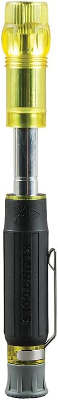 Klein Tools 32613 Multi-Bit Screwdriver: Precision HVAC 3-in-1 Pocket Screwdriver with Phillips, Slotted, and Schrader