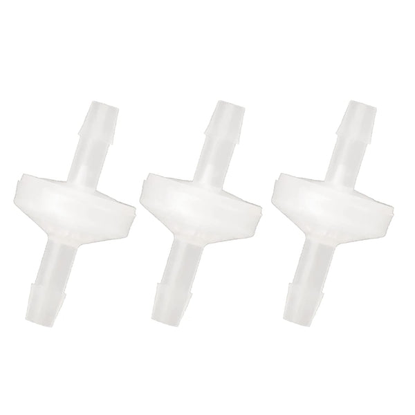 One Way Check Valve, 3/16" Hose Barb Non Return Plastic Valve for Water Fuel Oil Air Gas (Pack of 3)