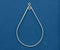 WireJewelry Silver Filled Chandelier Components Tear Drop 40x27mm - Pack of 2