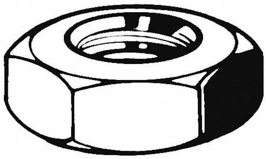 Generic Jam Nut, 1"-8, 18-8 Stainless Steel, Not Graded, Plain, 37/64 in Ht,