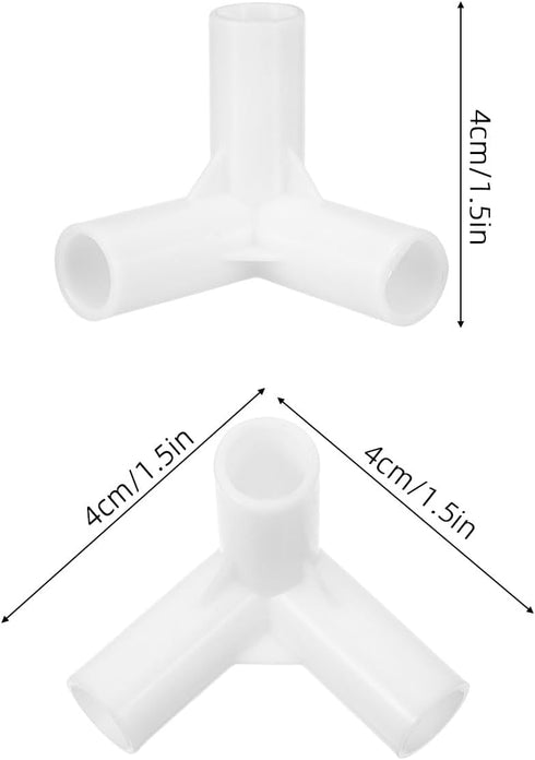 20pcs 3-way 11mm Closet SEWACC Storage Rack Connectors: Modular Shoe Rack Joints inner diameter connectors for Repair
